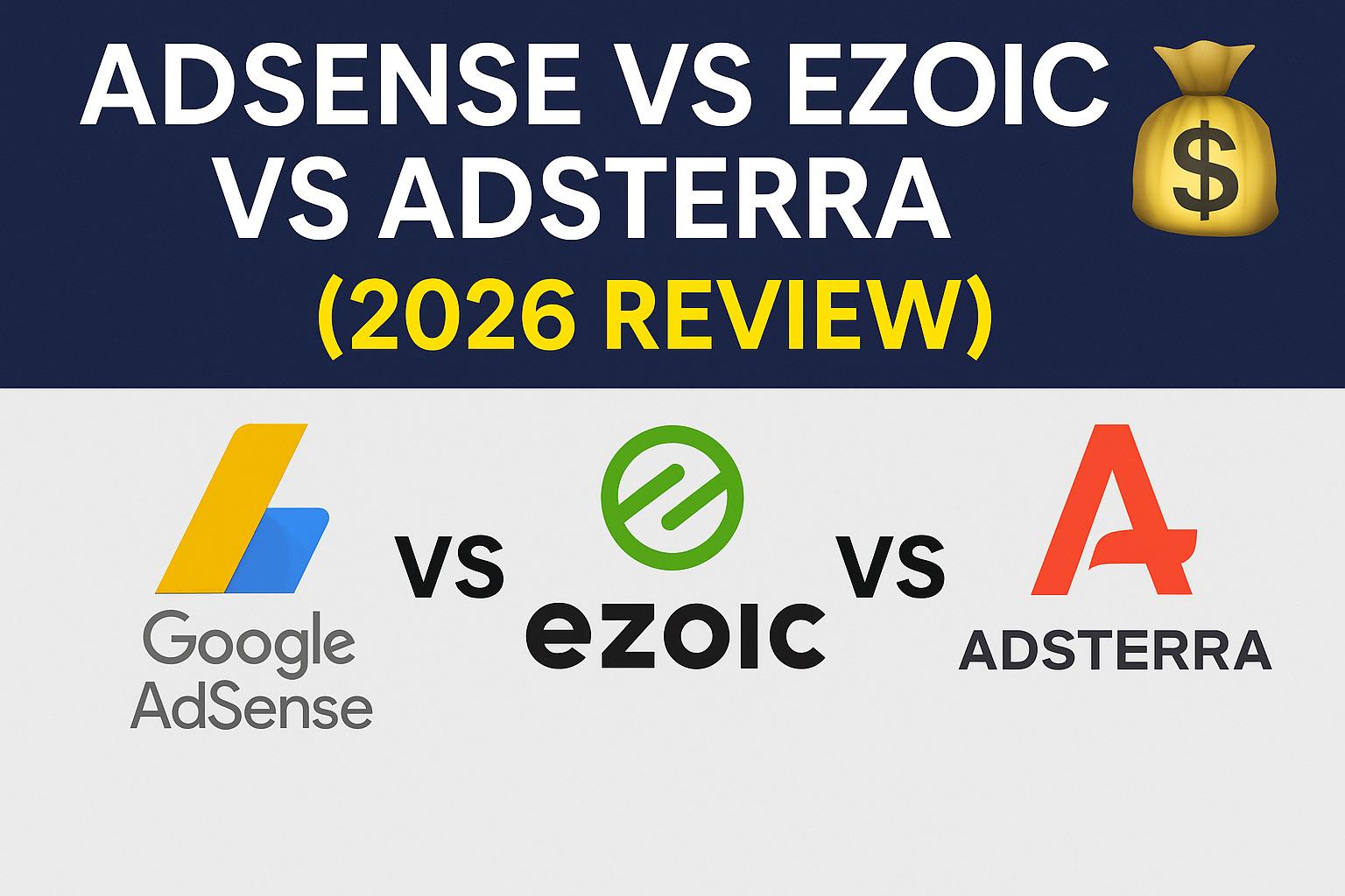 💰 AdSense vs Ezoic vs Adsterra: Best Ad Network for 2026? 🚀